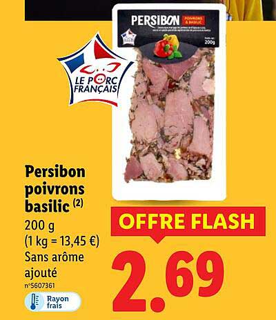 Persibon poivrons basilic