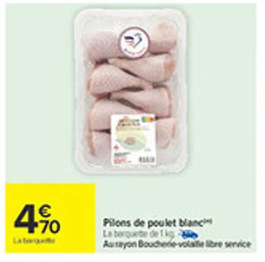 Pilons de poulet blanc
