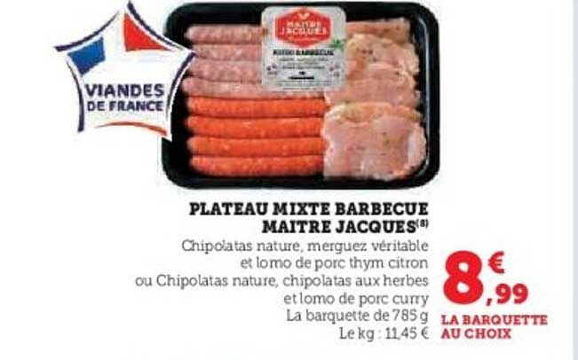 PLATEAU MIXTE BARBECUE MAITRE JACQUES®