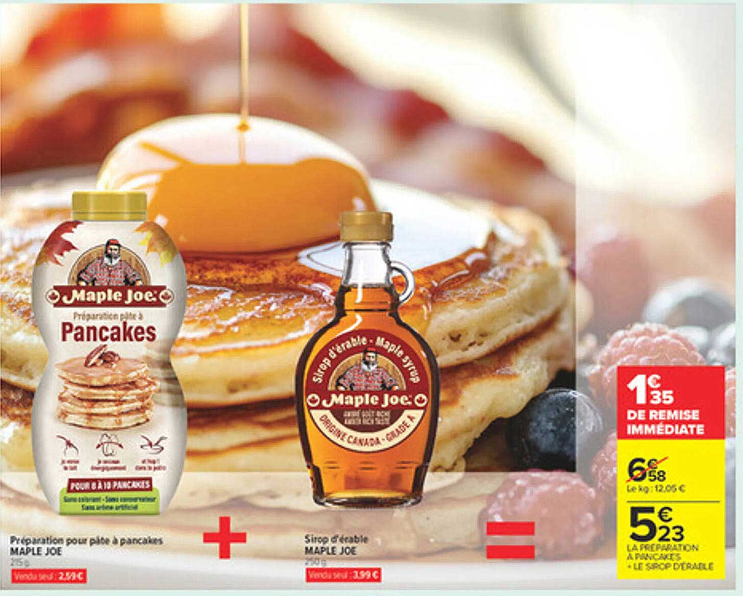 Préparation pour pâte à pancakes MAPLE JOE + Sirop d'érable MAPLE JOE