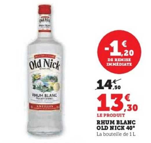 RHUM BLANC OLD NICK 40°