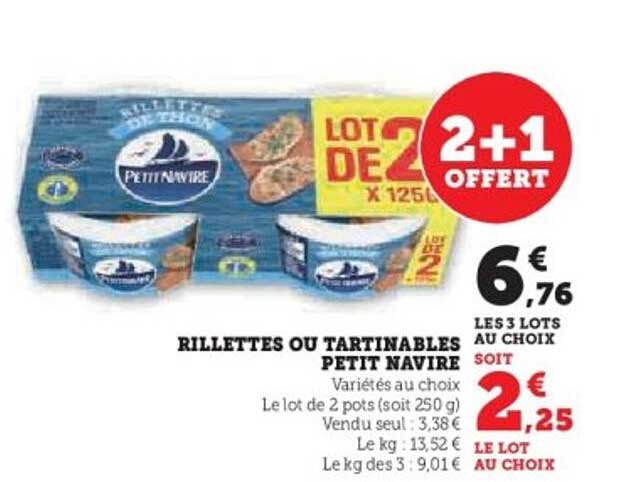 Rillettes ou Tartinables Petit Navire