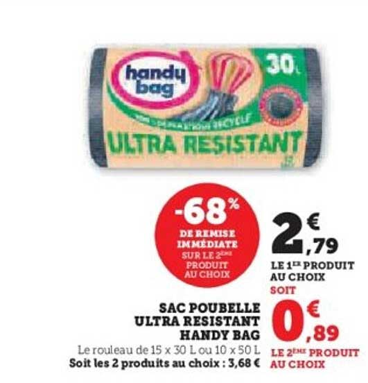 SAC POUBELLE ULTRA RESISTANT HANDY BAG