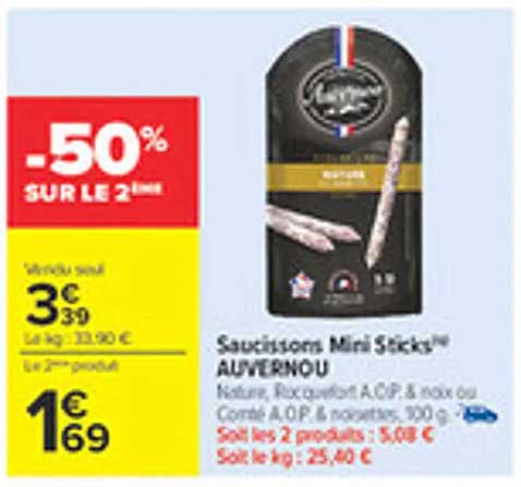 Saucissons Mini Sticks™ ALVERNOU