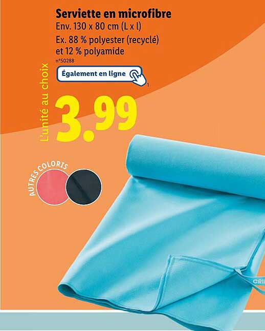 Serviette en microfibre