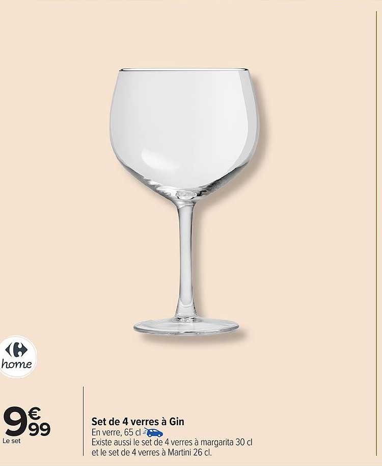 Set de 4 verres à Gin