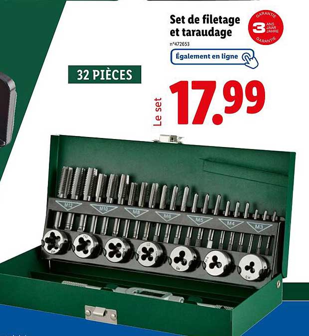 Set de filetage et taraudage