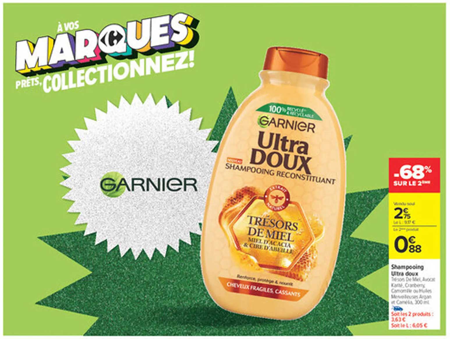 Shampooing Ultra Doux Trésors de Miel -68% sur le 2ème produit