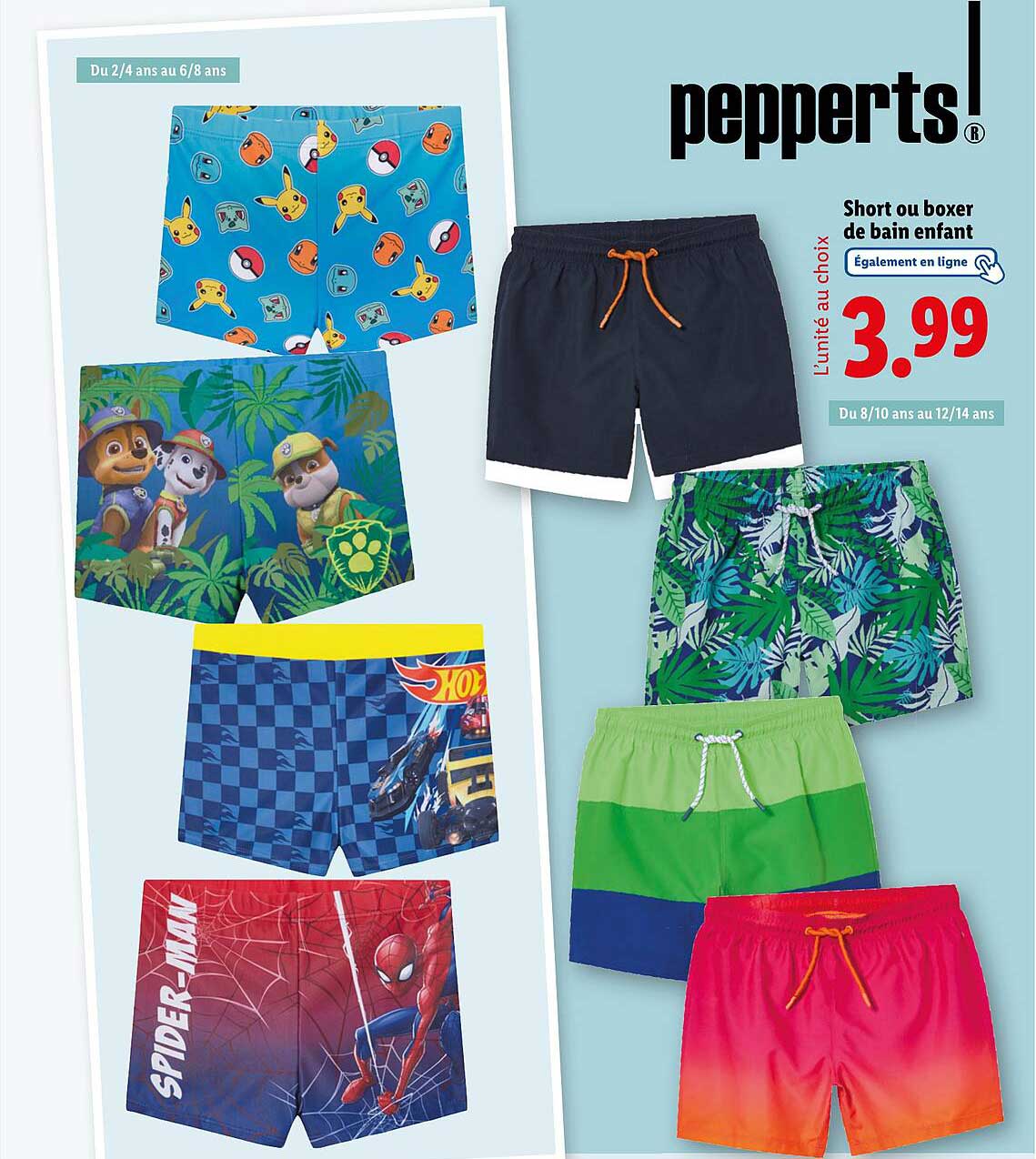 Short ou boxer de bain enfant