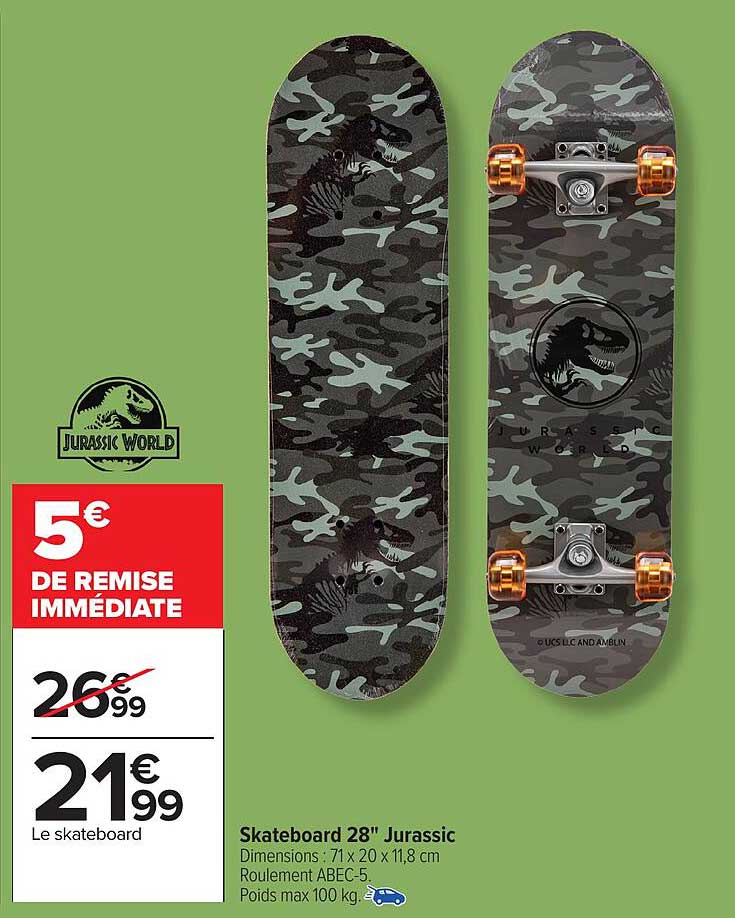 Skateboard 28" Jurassic