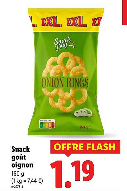 Snack goût oignon