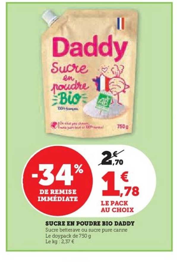 SUCRE EN POUDRE BIO DADDY