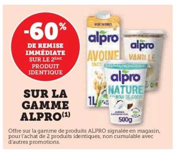 SUR LA GAMME ALPRO