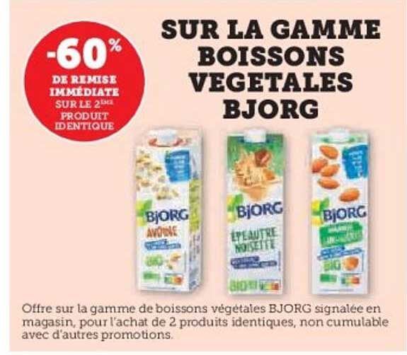 SUR LA GAMME BOISSONS VEGETALES BJORG