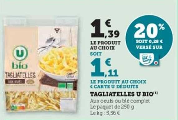 TAGIATELLES U BIO