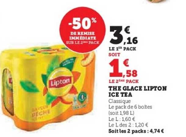 THE GLACE LIPTON ICE TEA