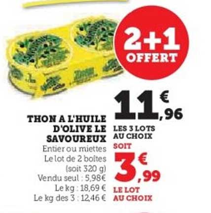 THON A L'HUILE D'OLIVE LE SAVOUREUX