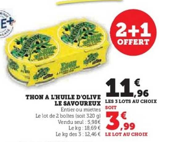 THON A L'HUILE D'OLIVE LE SAVOUREUX