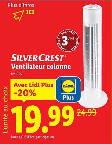 Ventilateur colonne SILVERCREST