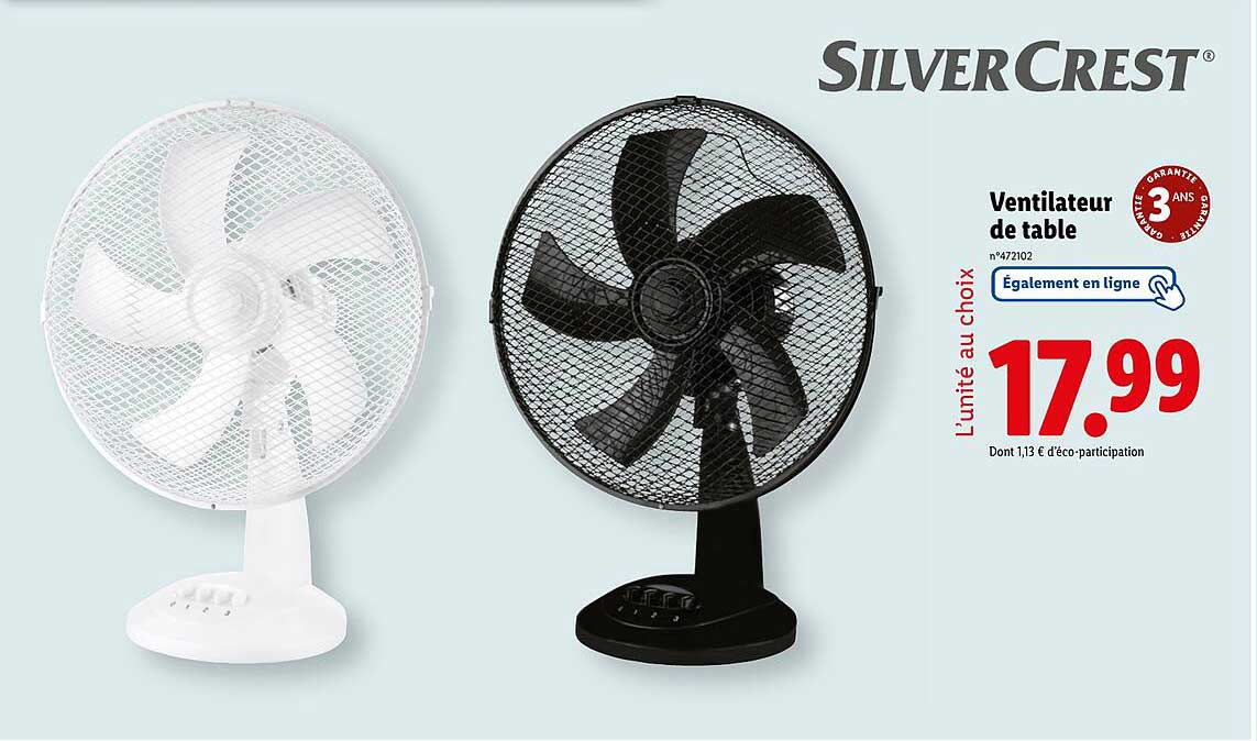 Ventilateur de table