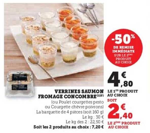 VERRINES SAUMON FROMAGE CONCOMBRE