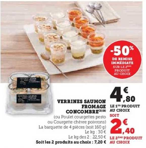 VERRINES SAUMON FROMAGE CONCOMBRE