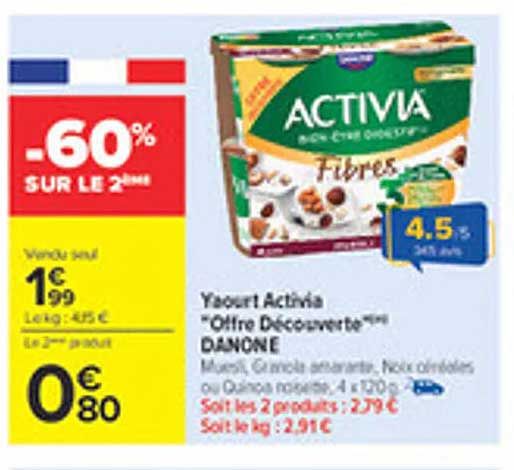 Yaourt Activia "Offre Découverte" DANONE