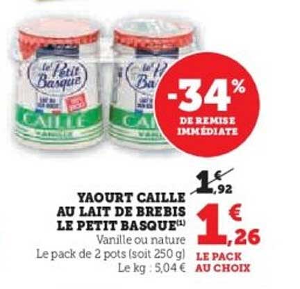 YAOURT CAILLE AU LAIT DE BREBIS LE PETIT BASQUE