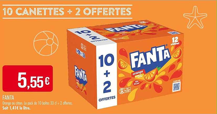 10 CANETTES + 2 OFFERTES