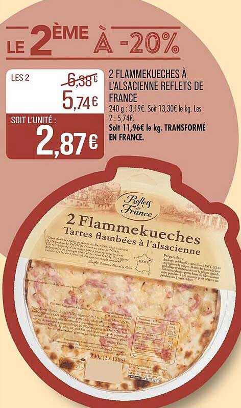 2 Flammekueches à l'alsacienne Reflets de France
