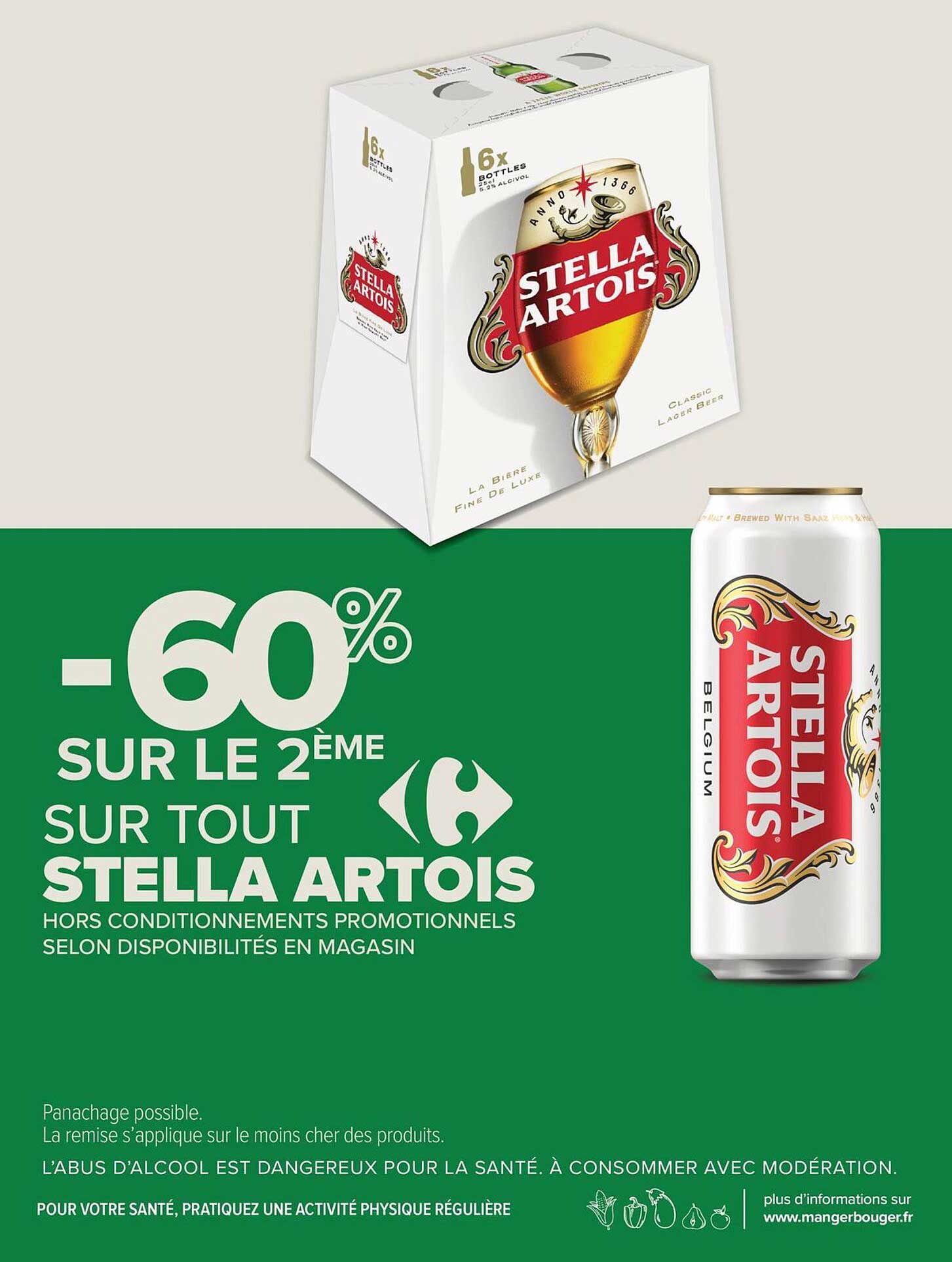 -60% SUR LE 2ème SUR TOUT STELLA ARTOIS