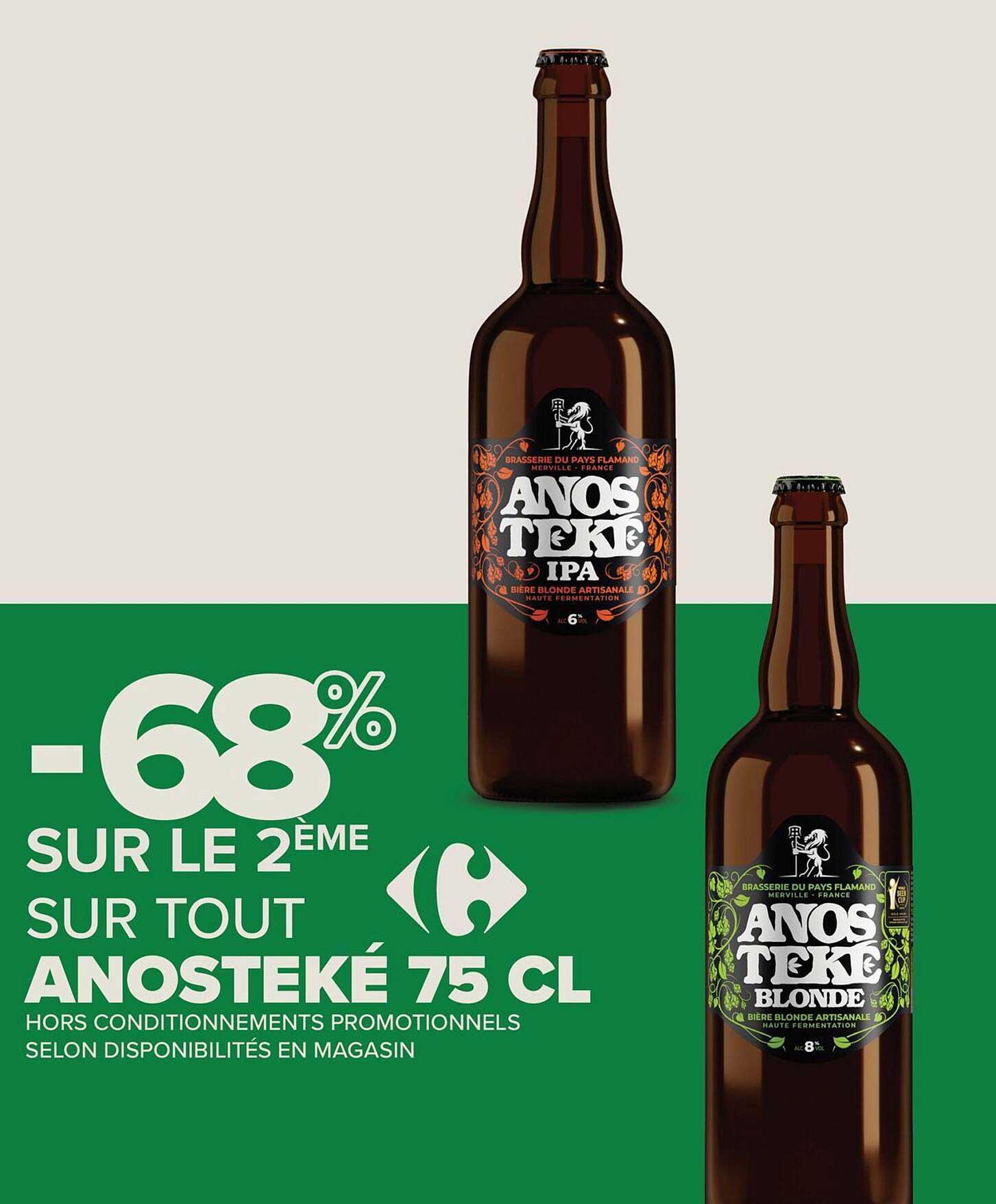 68% sur le 2ème sur tout Anosteké 75 cl