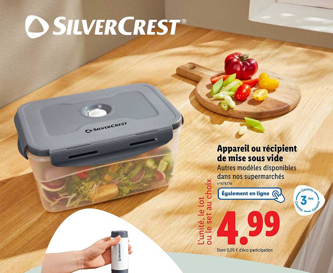 Appareil ou récipient de mise sous vide
