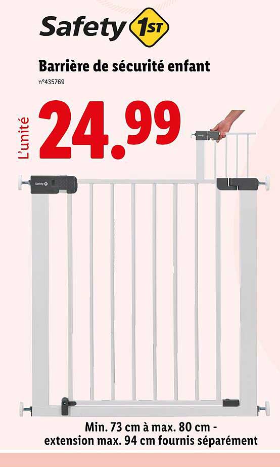 Barrière de sécurité enfant