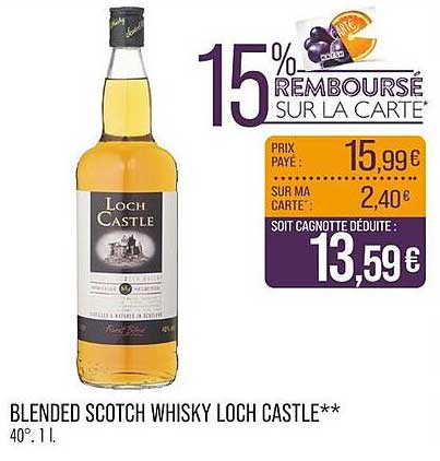 BLENDED SCOTCH WHISKY LOCH CASTLE**