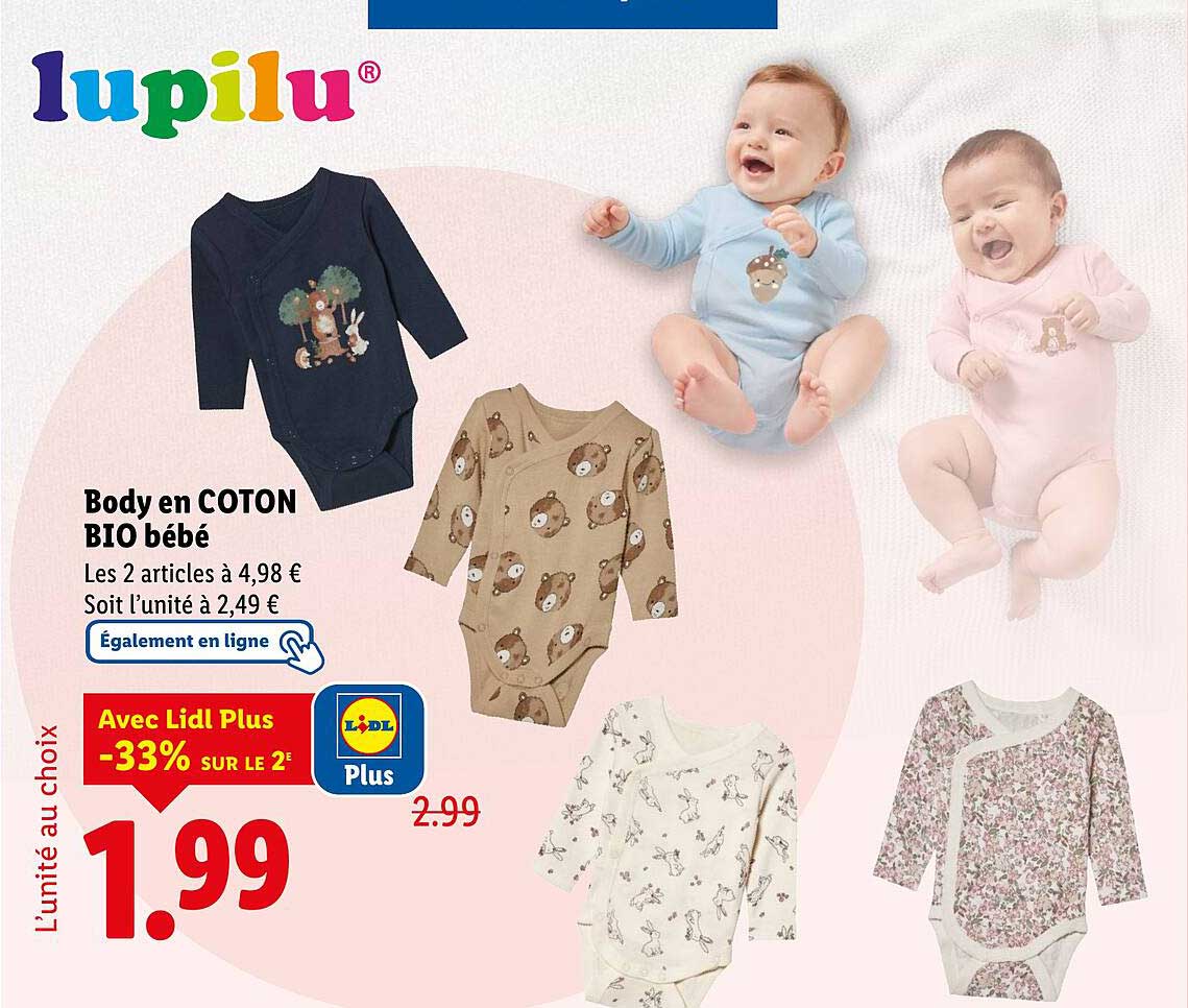 Body en COTON BIO bébé