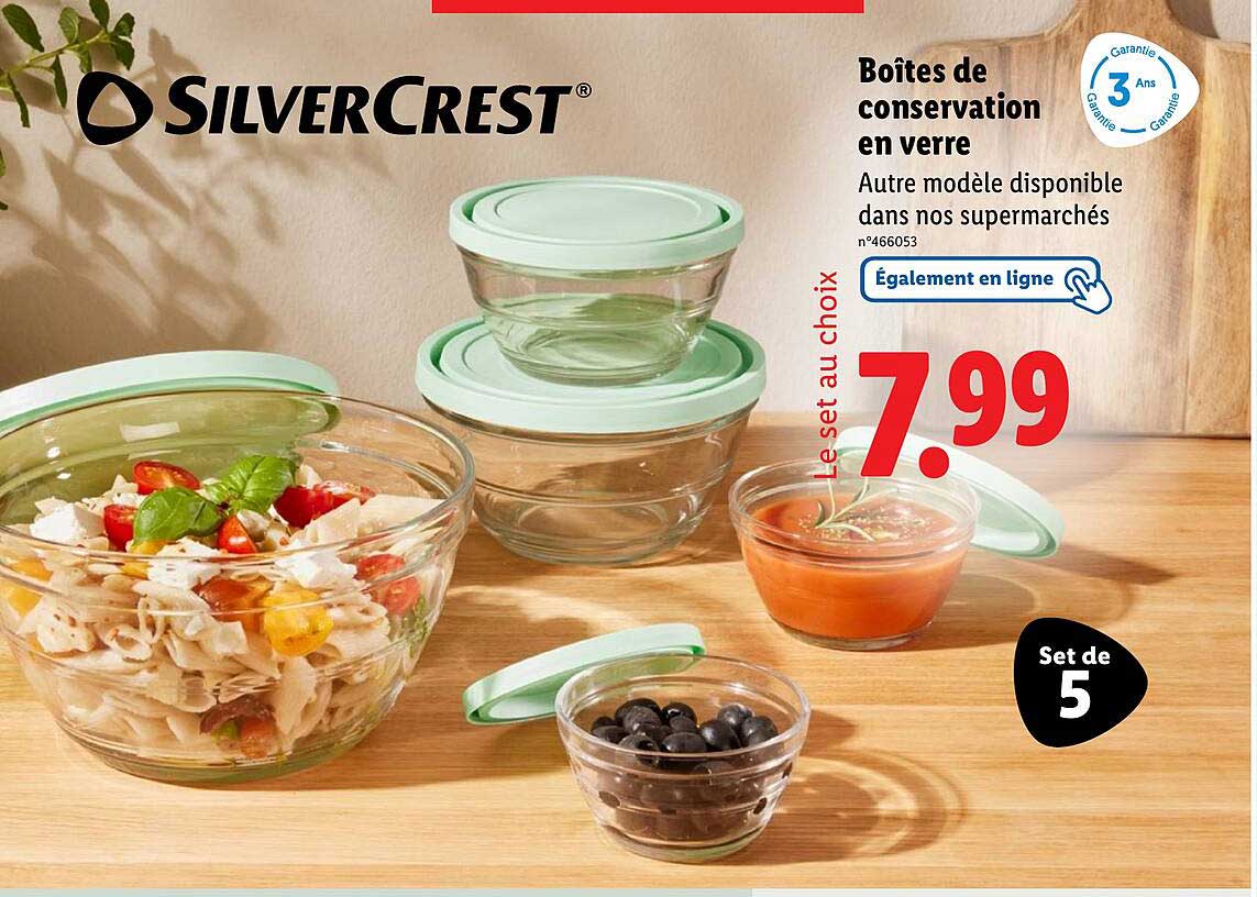 Boîtes de conservation en verre