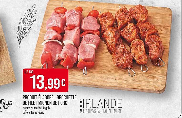 Brochette de filet mignon de porc