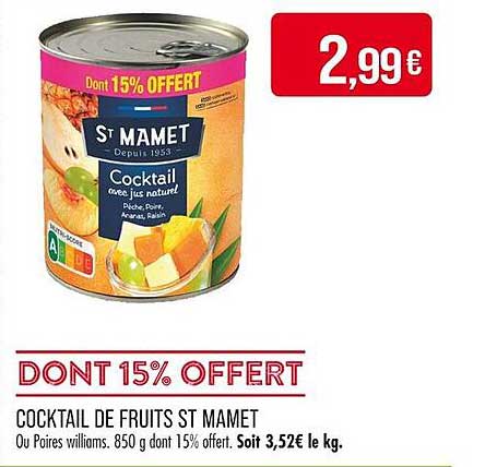 COCKTAIL DE FRUITS ST MAMET