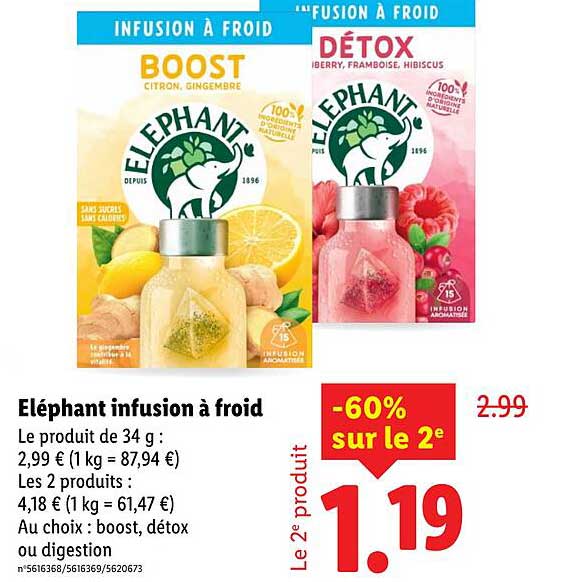 Éléphant infusion à froid