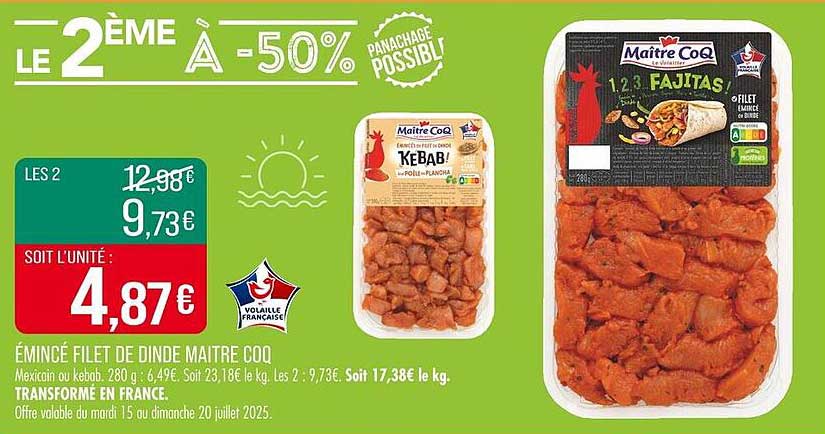 Émincé Filet de Dinde Maître Coq