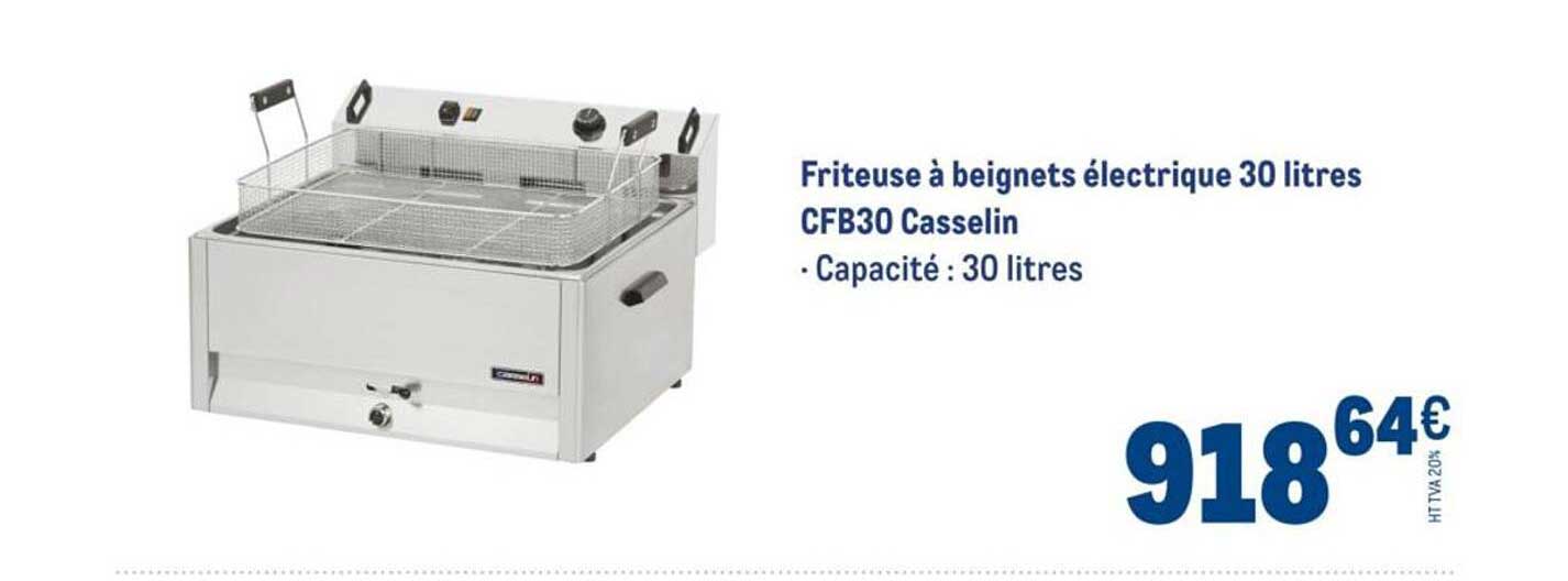 Friteuse à beignets électrique 30 litres CFB30 Casselin