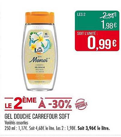 GEL DOUCHE CARREFOUR SOFT