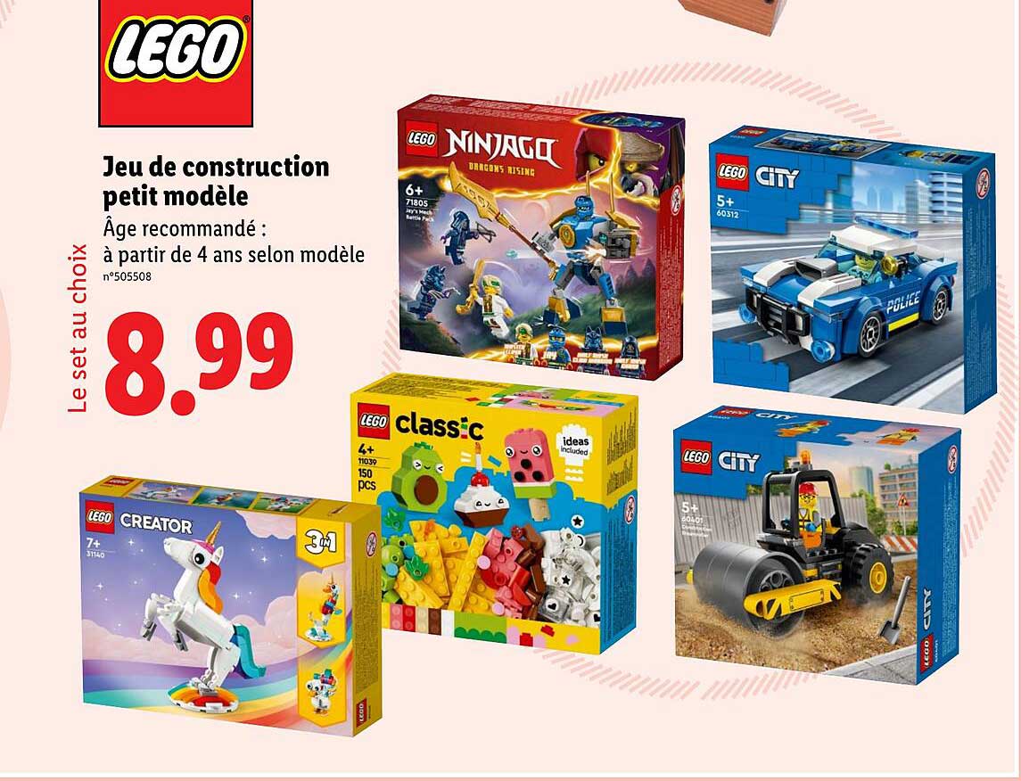 Jeu de construction petit modèle
