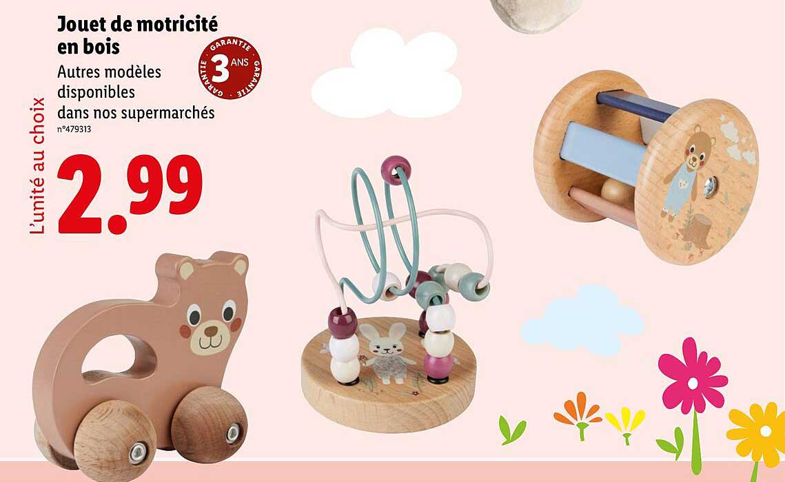 Jouet de motricité en bois