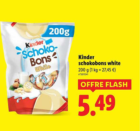 Kinder schokobons white