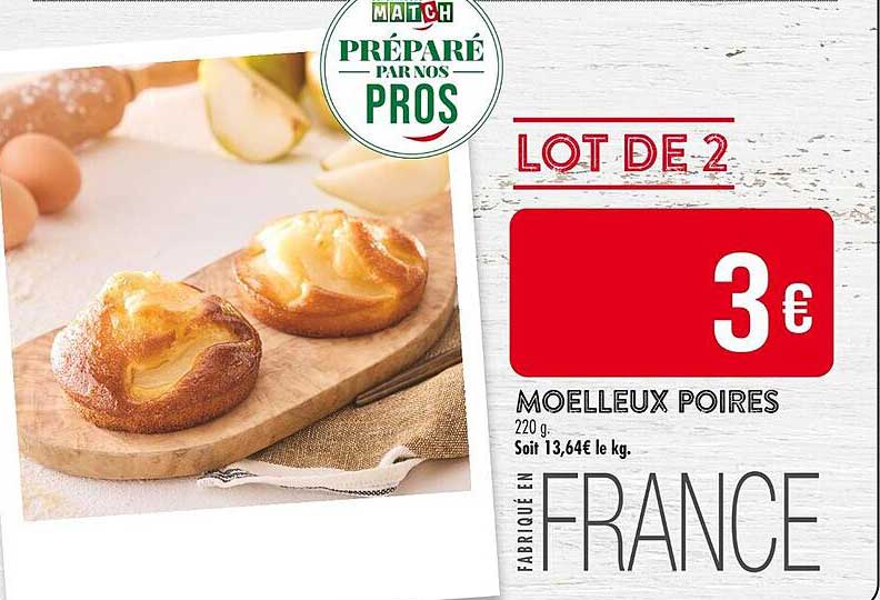LOT DE 2 MOELLEUX POIRES