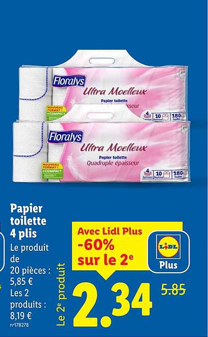 Papier toilette 4 plis