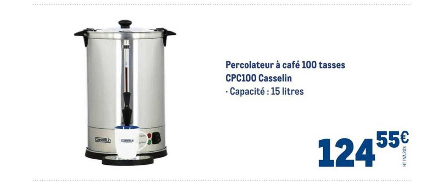 Percolateur à café 100 tasses CPC100 Casselin