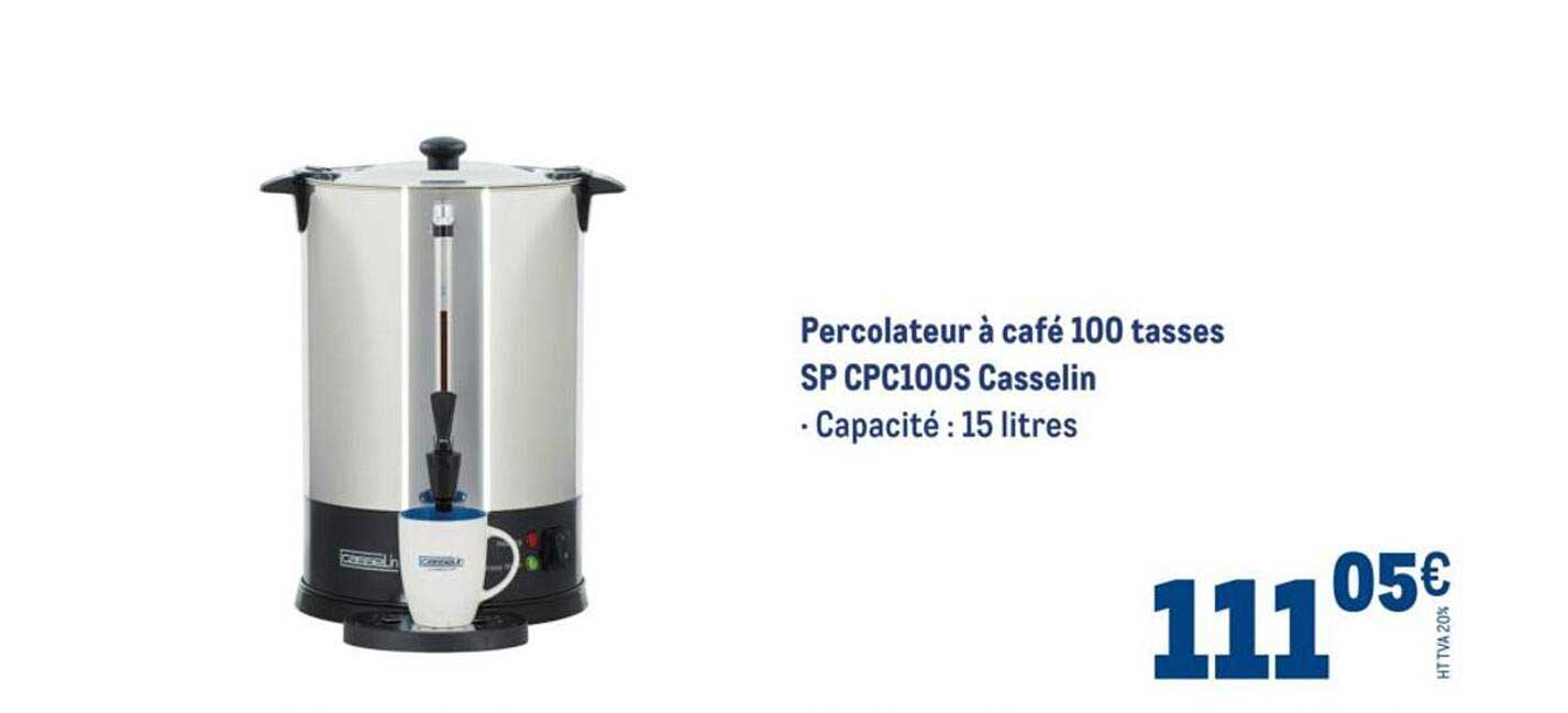 Percolateur à café 100 tasses SP CPC100S Casselin